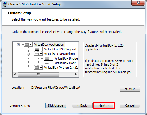 virtualbox setup 2