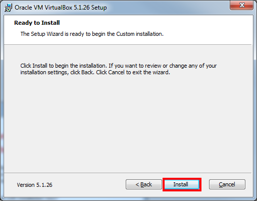 virtualbox setup 5